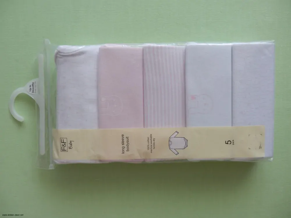 F&F kojenecká body modré balení 5 kusů